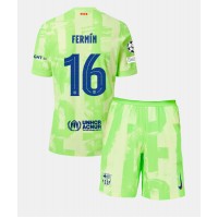 Barcelona Fermin Lopez #16 Tretí Detský futbalový dres 2024-25 Krátky Rukáv (+ trenírky)